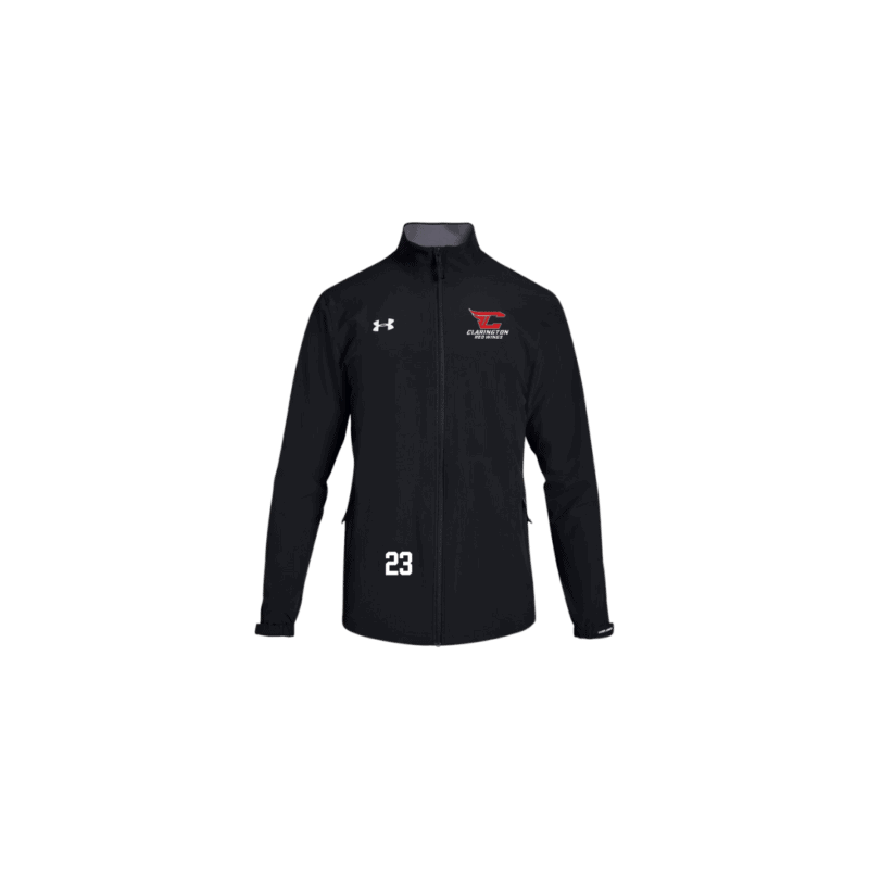 Red Wings Youth UA Hockey Warmup Jacket with Custom Number