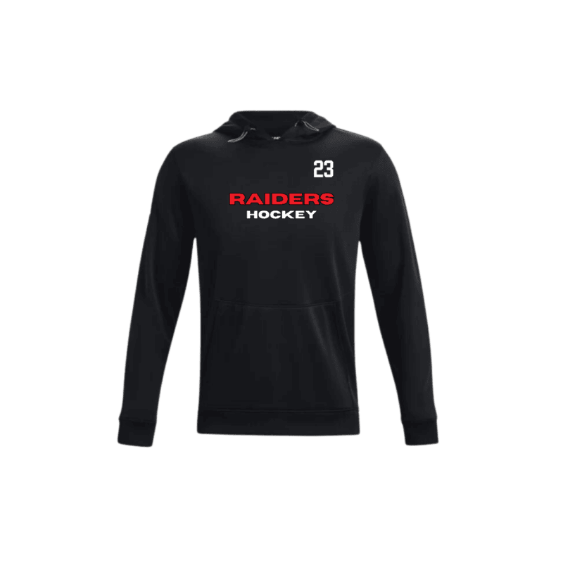 Raiders Hockey Youth Armour Fleece Storm Hoodie with Custom Number