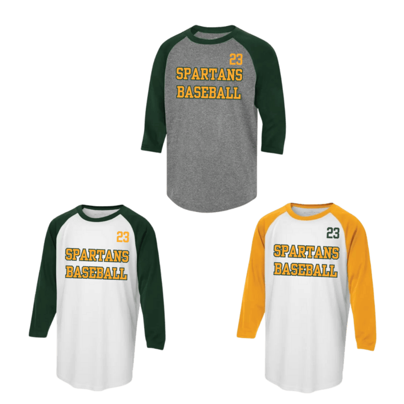 Youth Generic Brand Athletic Baseball Style Shirt with Custom Number or Initials