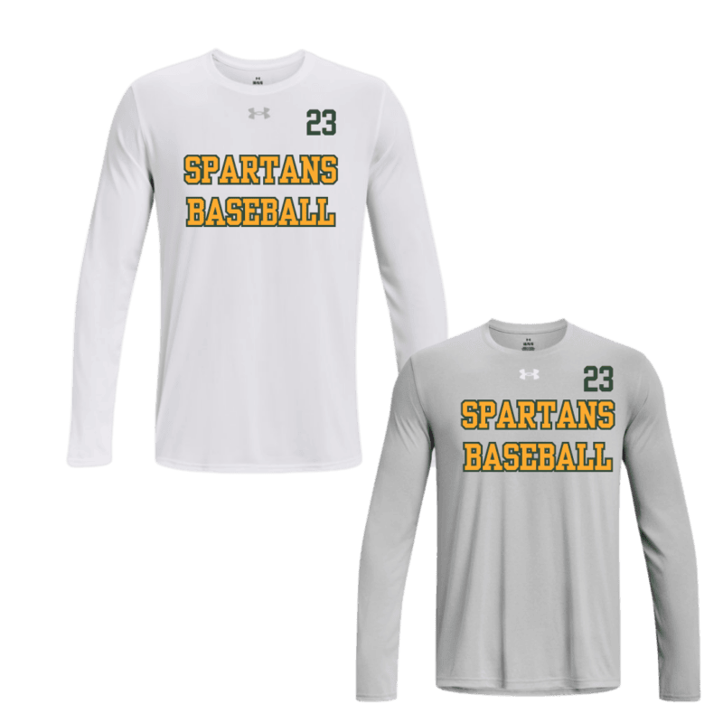 Youth Under Armour Long Sleeve T-Shirt with Custom Number