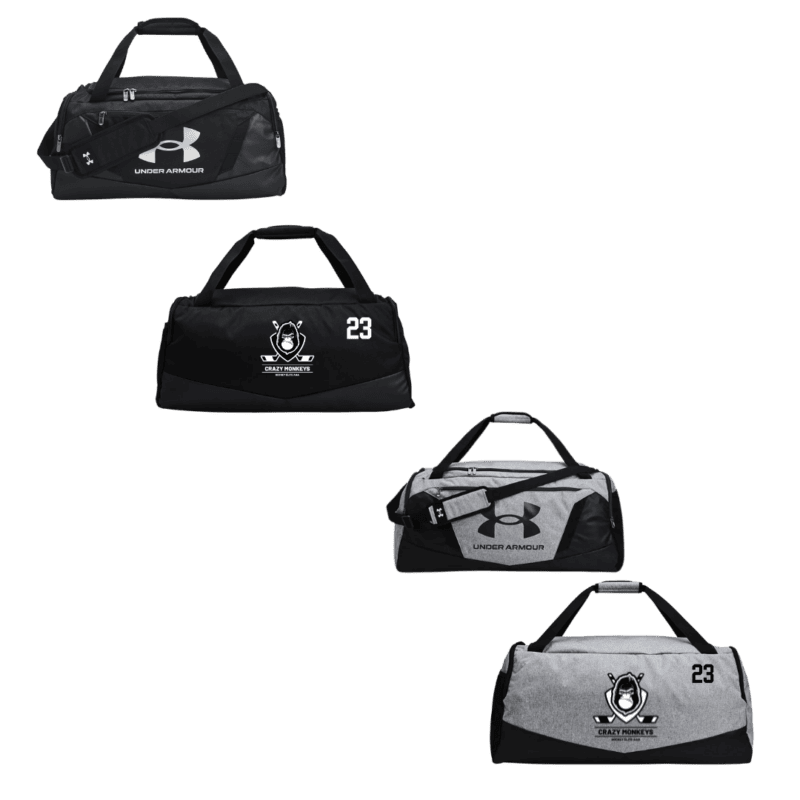 Crazy Monkeys Large Duffle Bag With Custom Number