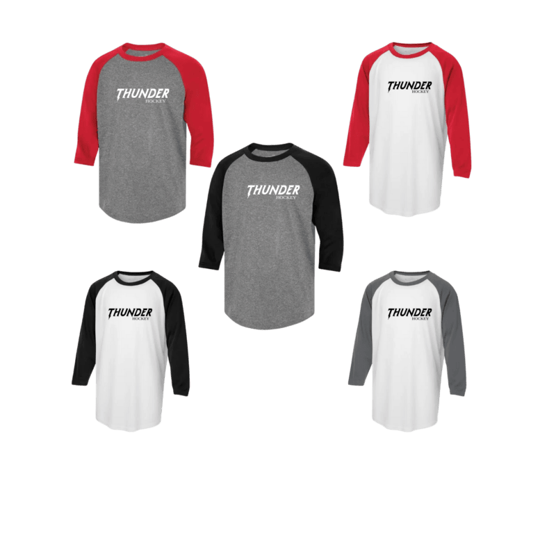 Youth Generic Brand Athletic Baseball Style Shirt with Thunder Text Logo