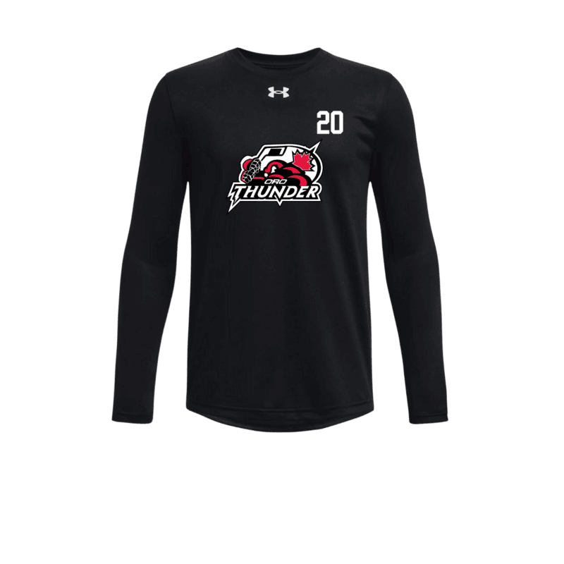 Youth Under Armour Long Sleeve T-Shirt with Custom Number