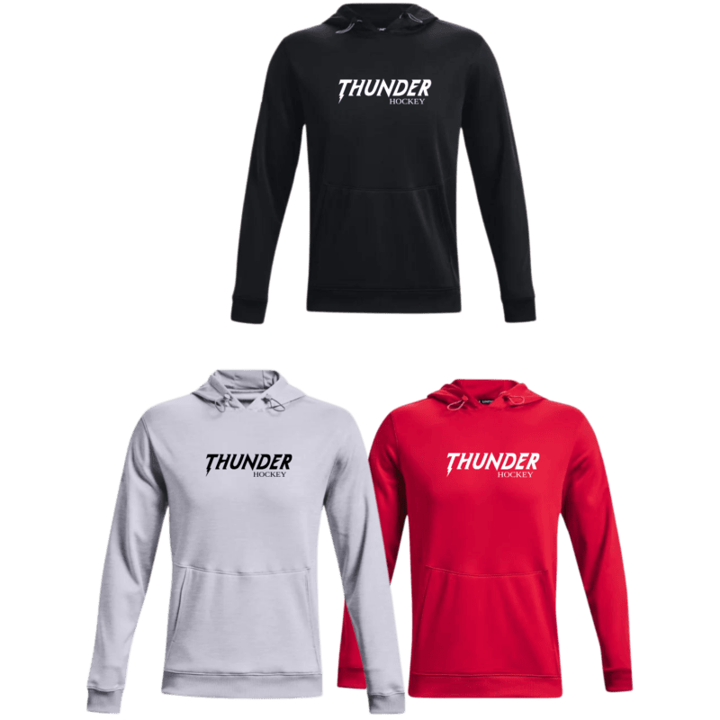 Men's Under Armour Fleece Storm Hoodie with Thunder Text Logo