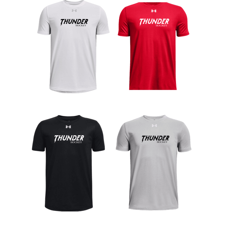 Youth Under Armour T-Shirt with Thunder Text Logo