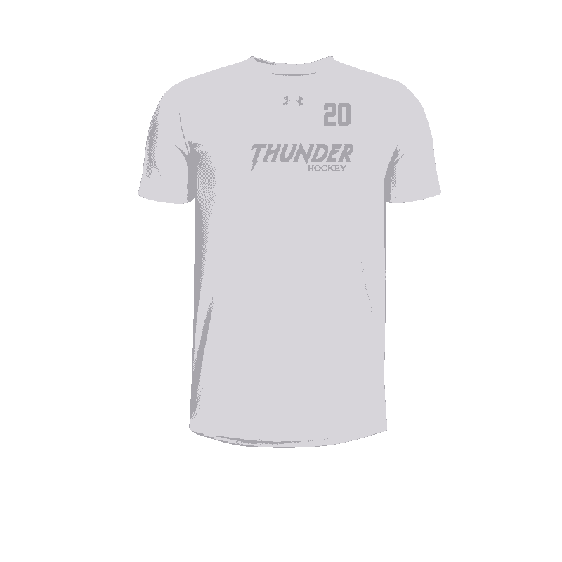 Men's Under Armour T-Shirt with Thunder Text Logo and Custom Number