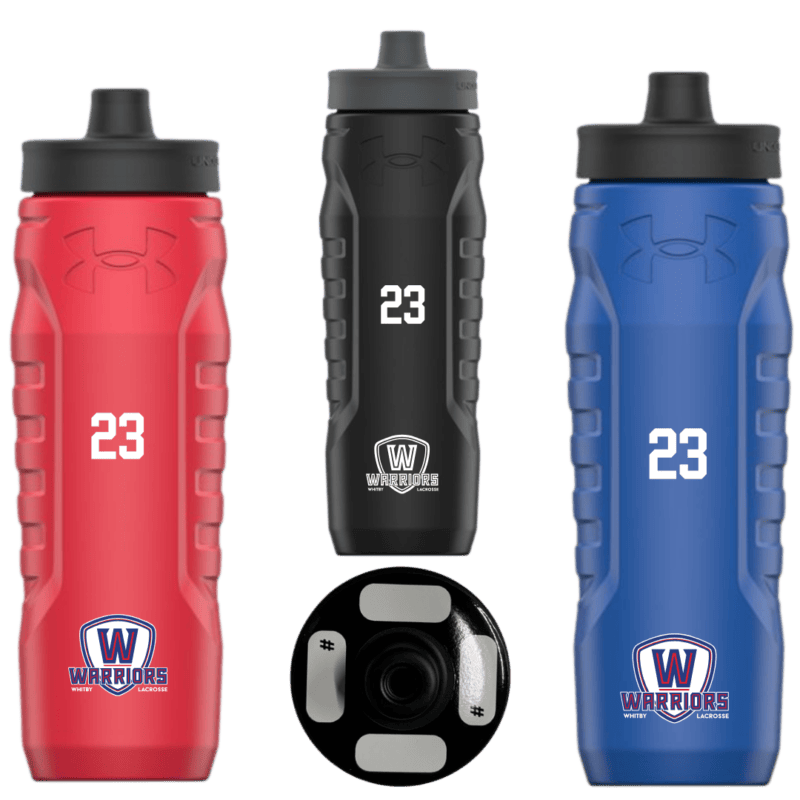 Warriors Under Armour 32 oz Squeeze Bottle with Custom Number