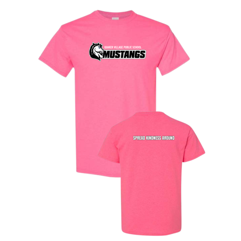 Women's Generic Brand Quaker Village "SPREAD KINDNESS AROUND" Pink T-Shirt