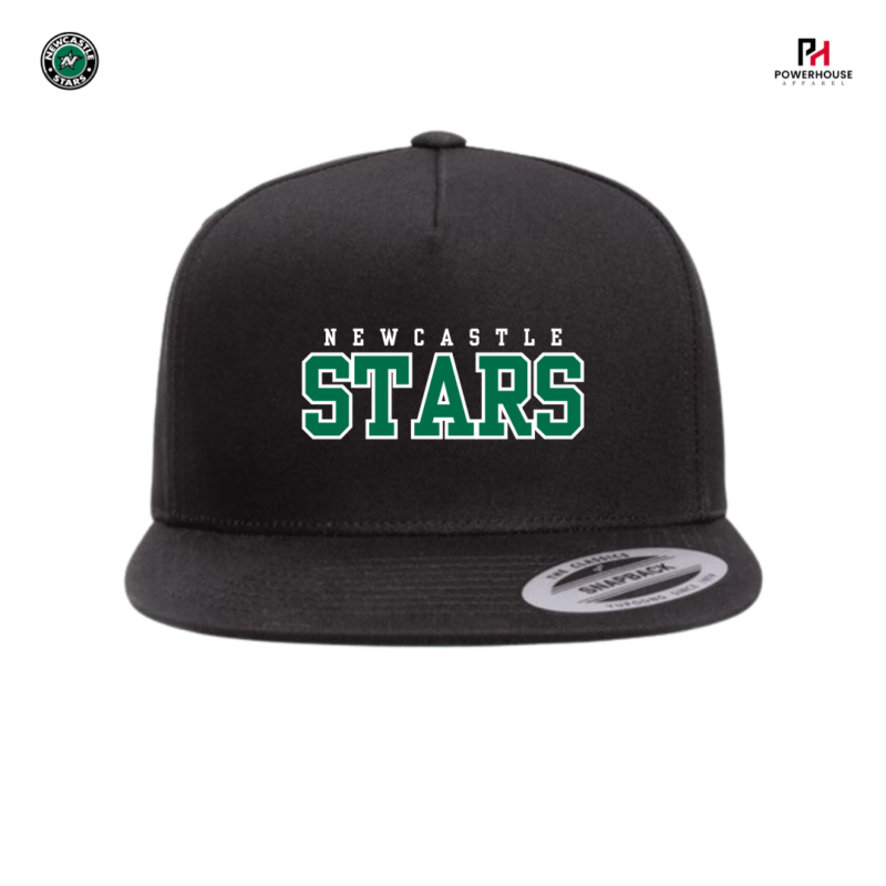 Stars Snapback Hat with Text Logo
