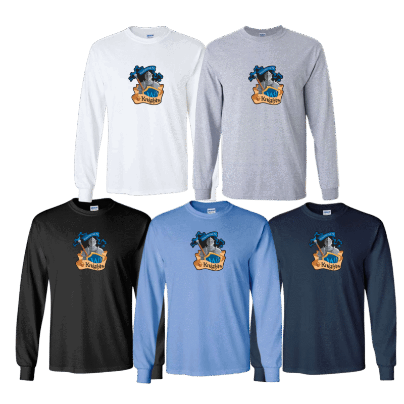 Knights Adult Generic Brand Long Sleeve T-Shirt