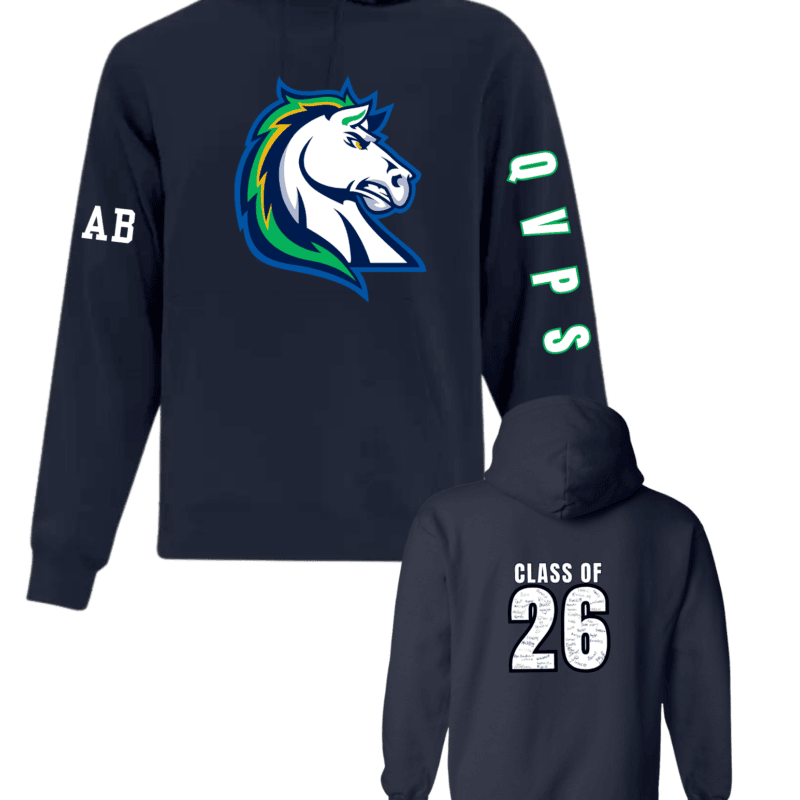 Youth Quaker Village 2026 Grad Hoodie with Custom Initials