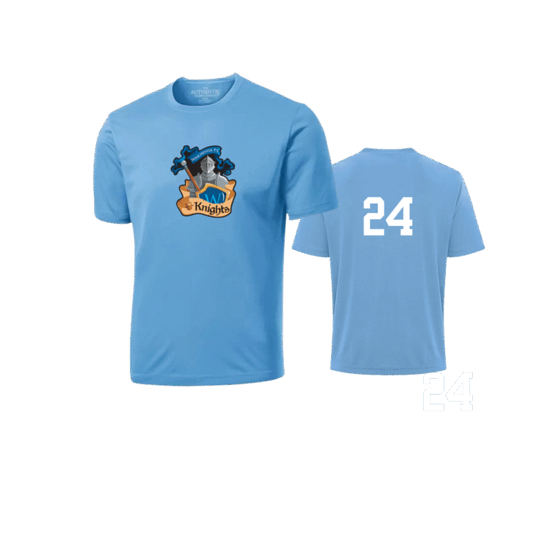 Knights Youth School Shirt with Custom Number