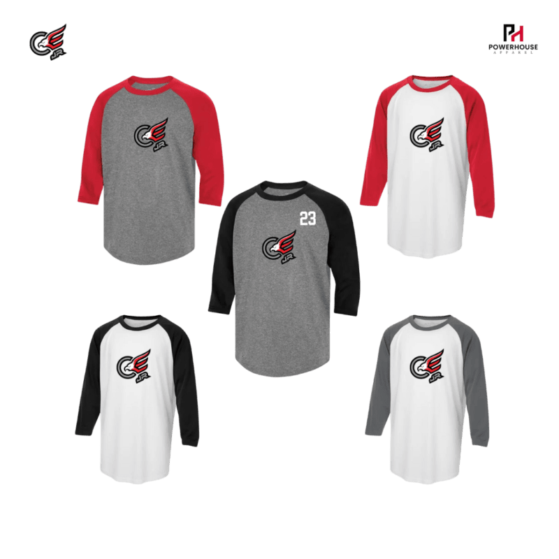 Clarington JR Eagles Adult Generic Brand Athletic Baseball Style Shirt
