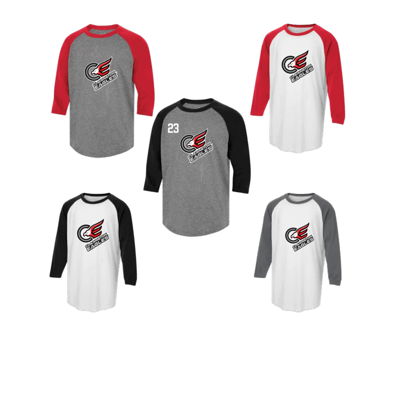 Clarington Eagles Adult Generic Brand Athletic Baseball Style Shirt - Unisex Sizing