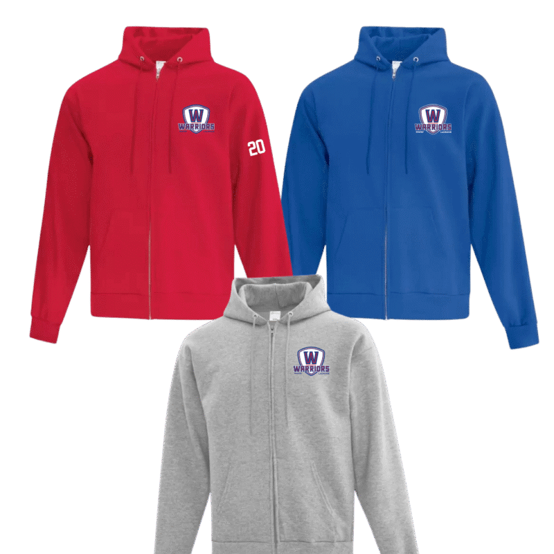 Warriors Adult Generic Brand Full Zip Hoodie