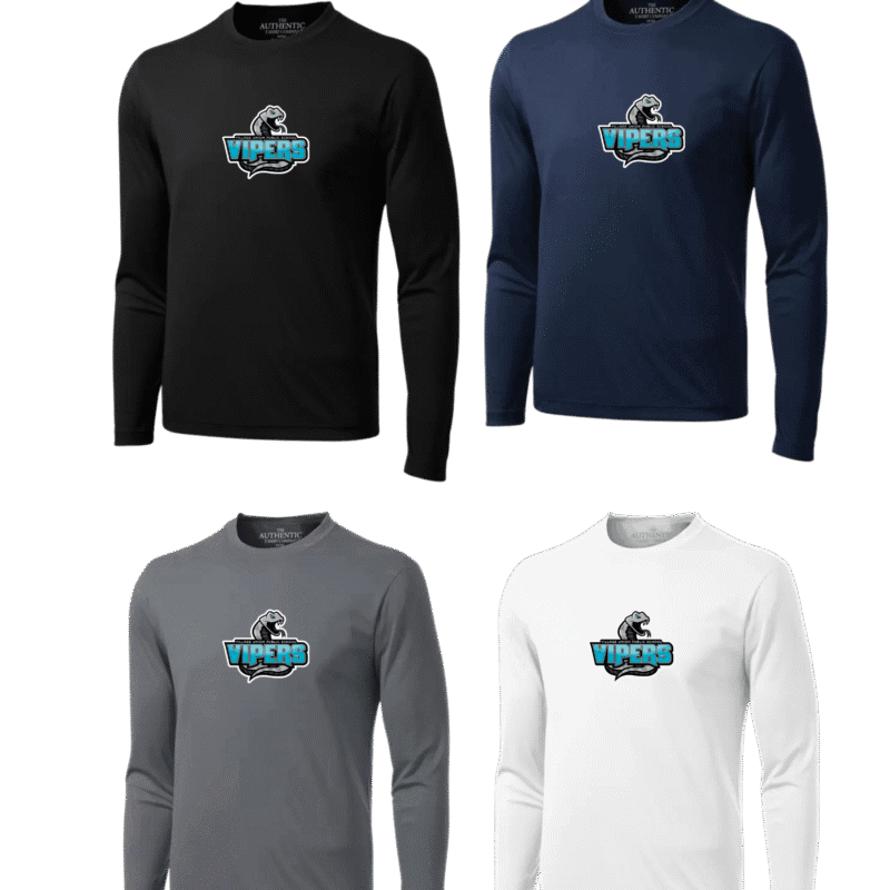 Vipers Adult Generic Brand Long Sleeved Athletic T-Shirt