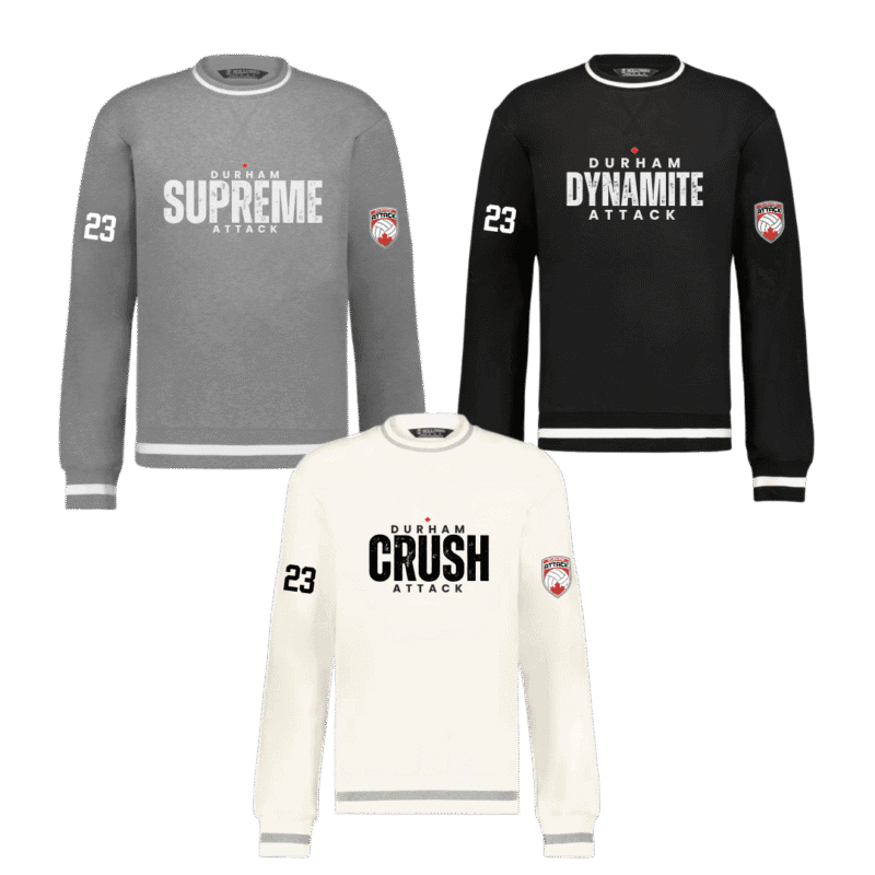 Durham Attack Holloway Adult Unisex Heritage Prep Crewneck Sweatshirt with Custom Team Name