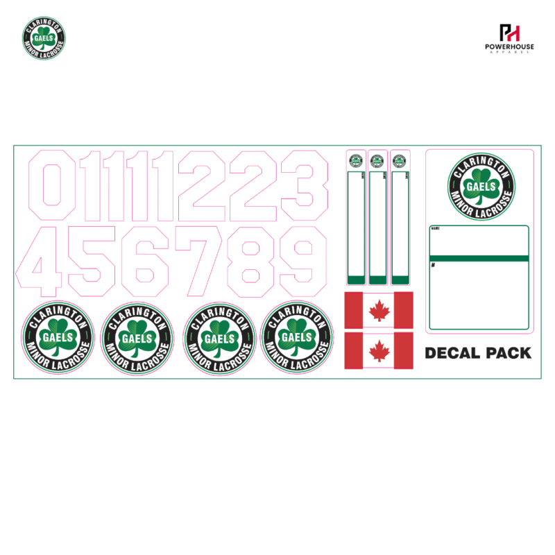 GAELS Helmet Sticker Decal Pack