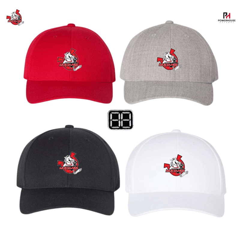 MUSTANGS Curved Visor Snapback Hat