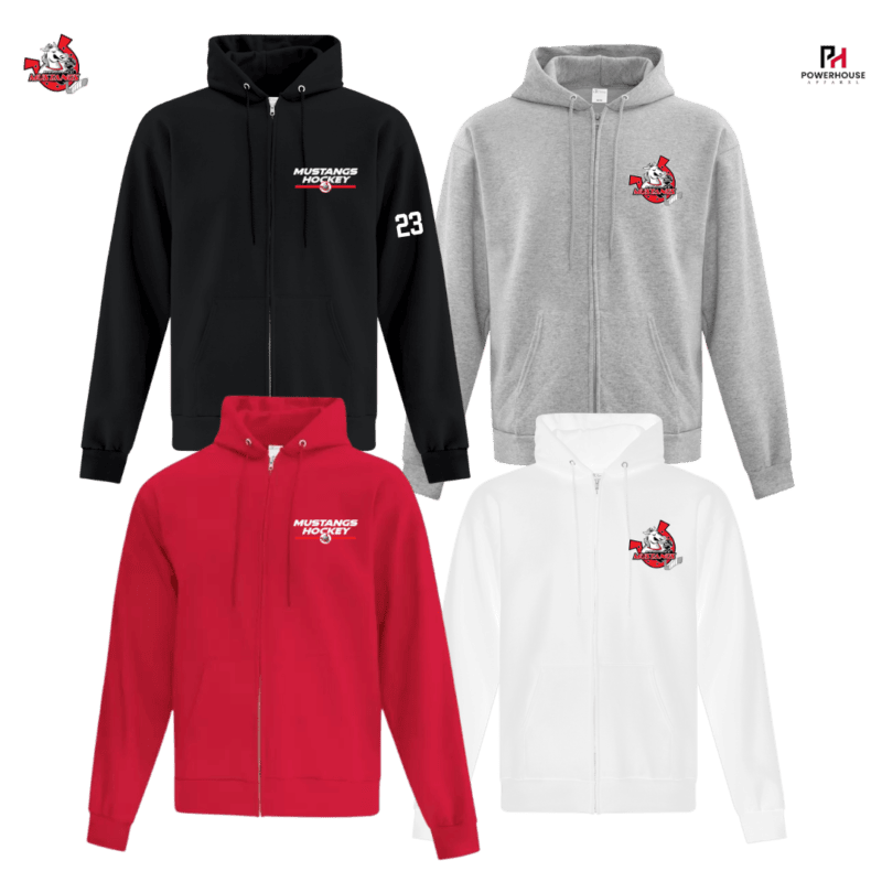 MUSTANGS Youth Generic Brand Full Zip Hoodie