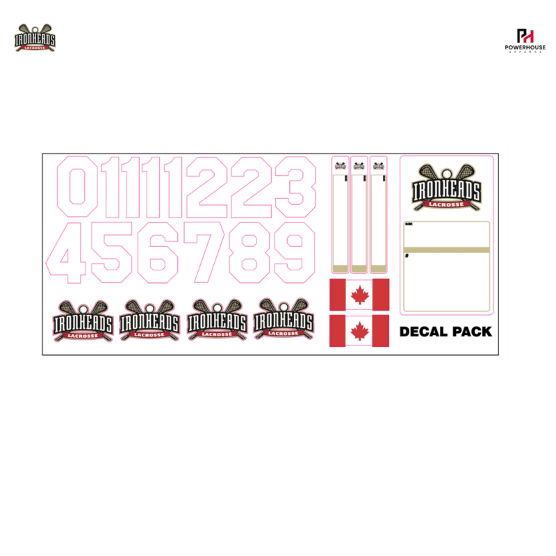 PICKERING IRONHEADS Helmet Sticker Decal Pack