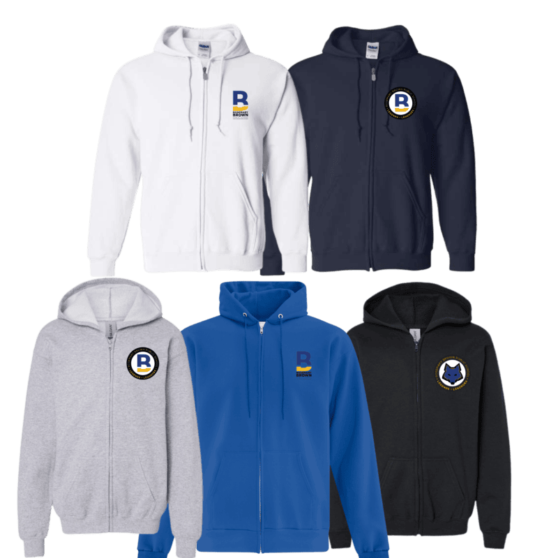 Rosemary Brown Youth Generic Brand Full Zip Hoodie